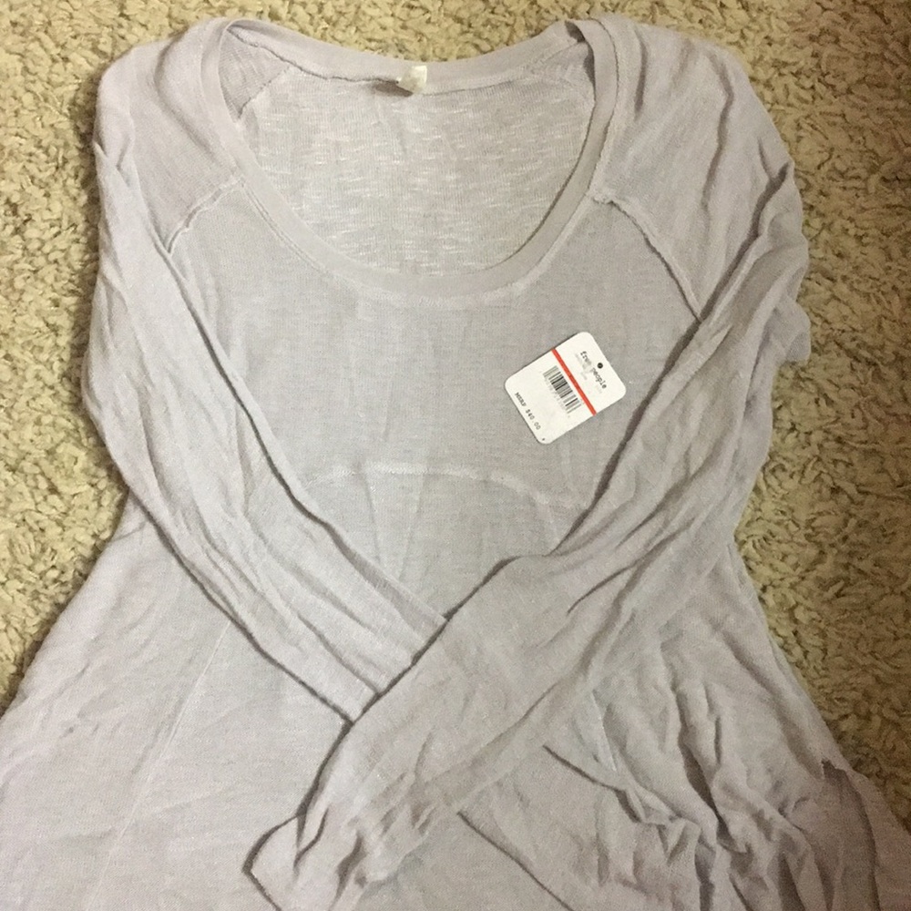 Free People light knit sweater in Dove.  XS